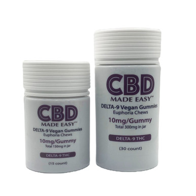 CBD Made Easy Organic Delta 9 THC + CBD Vegan Euphoria Gummies