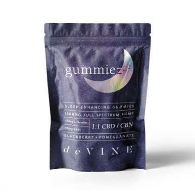 deVINE Full Spectrum CBD + CBN 1:1 Sleep GummieZzz - Calm Leaf