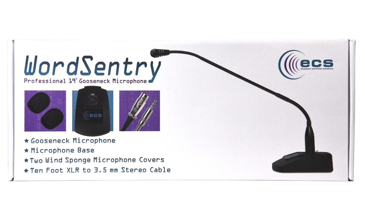 ECS WordSentry 19 Gooseneck Unidirectional USB Microphone with Mute  Button, Streaming, Voice Over, Podcast, and Gaming External Standalone Mic