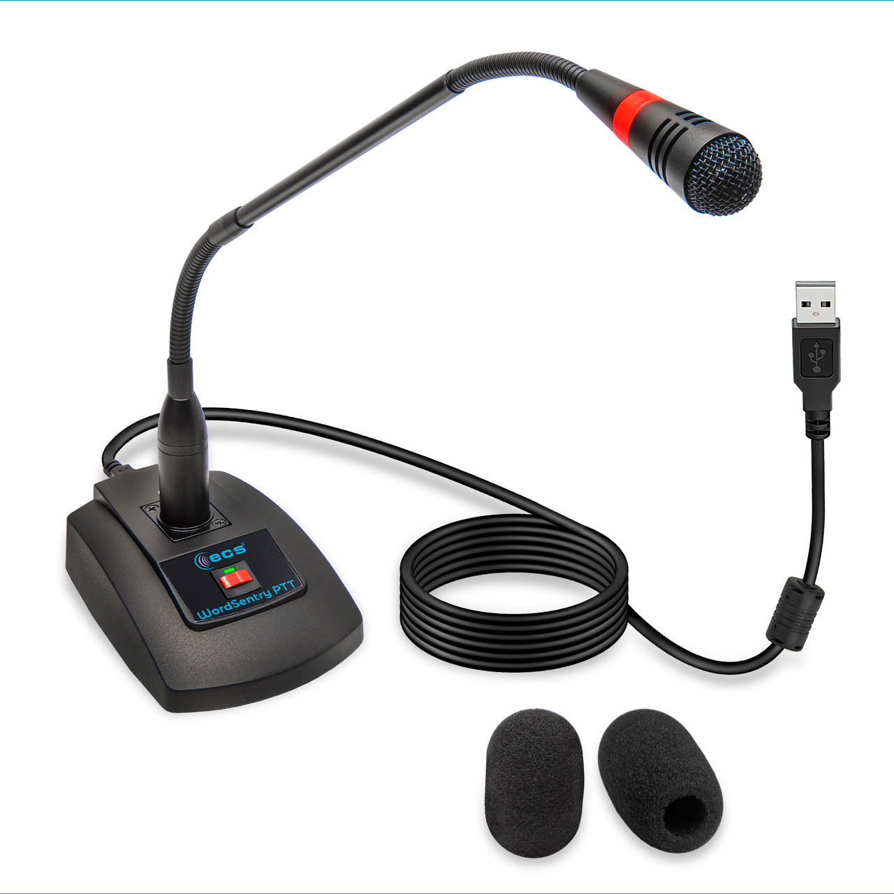 USB PTT Gooseneck Mic for Motorola WAVE OnCloud