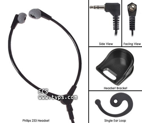 Philips 233 Wishbone Style 3.5 mm Transcription Headset