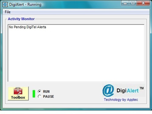 Apptec DigiAlert File Status Alert Utility Software