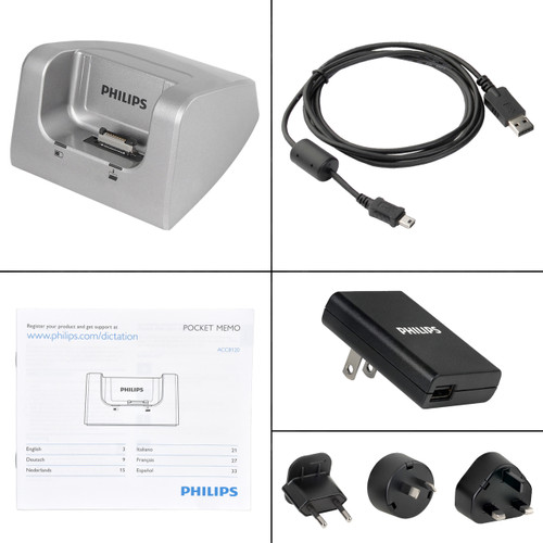 Philips ACC8120 Docking Station for Philips Pocket Memo 8000 Series
