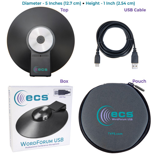 WordForum USB 360° Stereo Conference Microphone - Omni-Directional with Daisy Chain Option WordForum USB 360° Stereo Conference Microphone - Omni-Directional with Daisy Chain Option