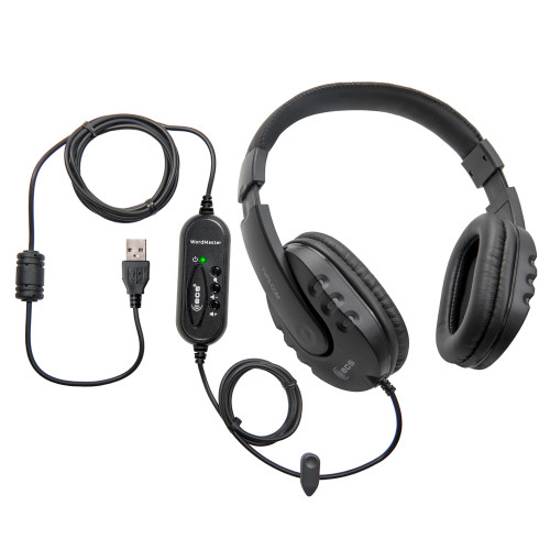 WordMaster Around-The-Ear Deluxe Overhead USB Transcription Headset