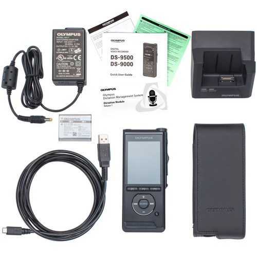 Olympus DS-9000 Digital Dictation Portable Voice Recorder with CR-21 Cradle & F-5AC Adapter