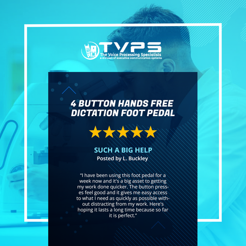 ECS Pathology Dictation Foot Pedal Handsfree 4 Button