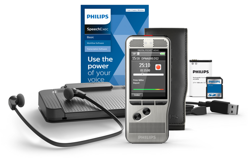 Philips Pocket Memo 6700 Digital Dictation and Transcription SpeechExec Basic 2 Year Subscription Set