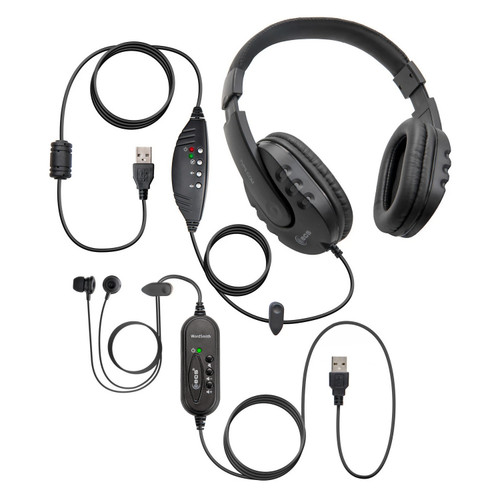 (2) Pack Travel and Home Transcription Headset Kit – WordMaster USB and WordSmith USB