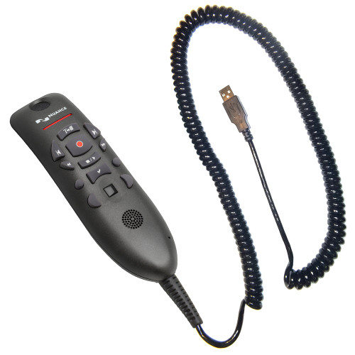 Nuance® PowerMic™ III Dictation Microphone For Dragon with Coil Cord 3ft up  to 9ft