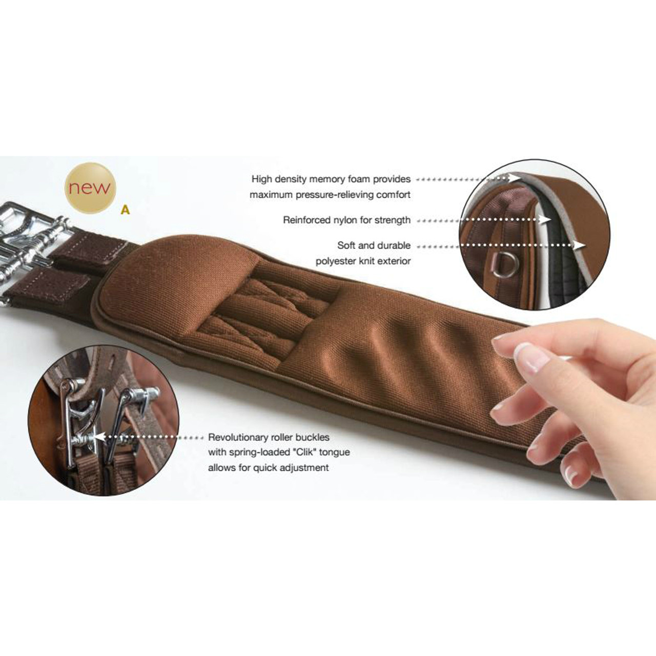 Lettia Memory Foam Clik Dressage Girth