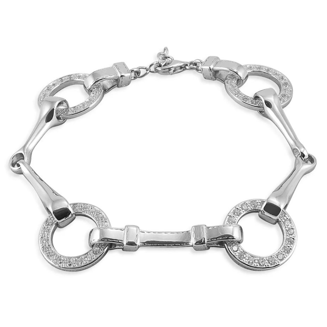 Chloe Classic Snaffle Horse Bit Bracelet Sterling Silver – Jamies Horse  Jewelry