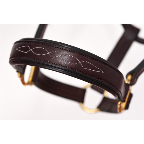 Perri's Fancy Stitched Leather Halter - Equus Now!