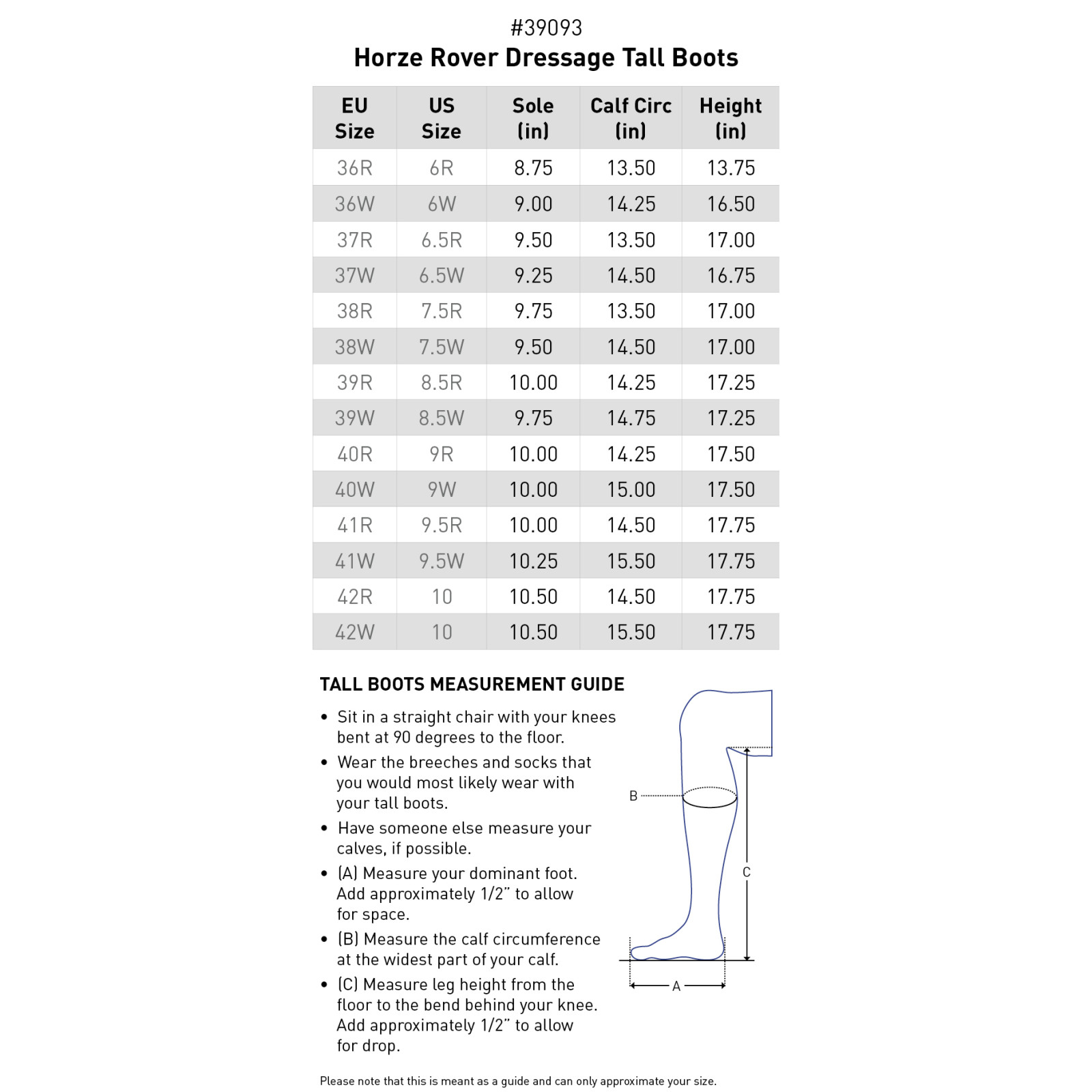 Horze Rover Dressage Tall Boots