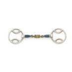 Centaur Blue Steel Double Jointed Disk Mouth Loop Ring Gag