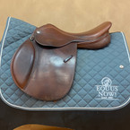 Used Pessoa Rodrigo Pony Jump Saddle 15 3/4 Seat Medium Wide Tree