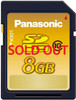 Panasonic RP-SDWA08GJK 8GB SDHC Class 10 Memory