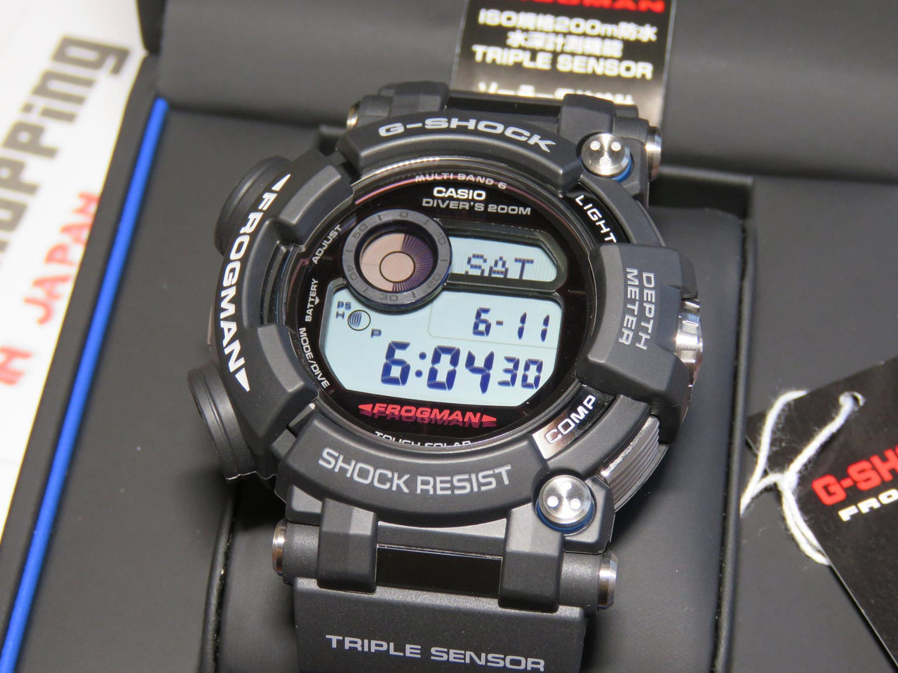 得価SALE▲G-SHOCK CASIO GWF-D1000-1JF FROGMAN タフソーラー 200M防水 マルチバンド6 腕時計 FROGMAN