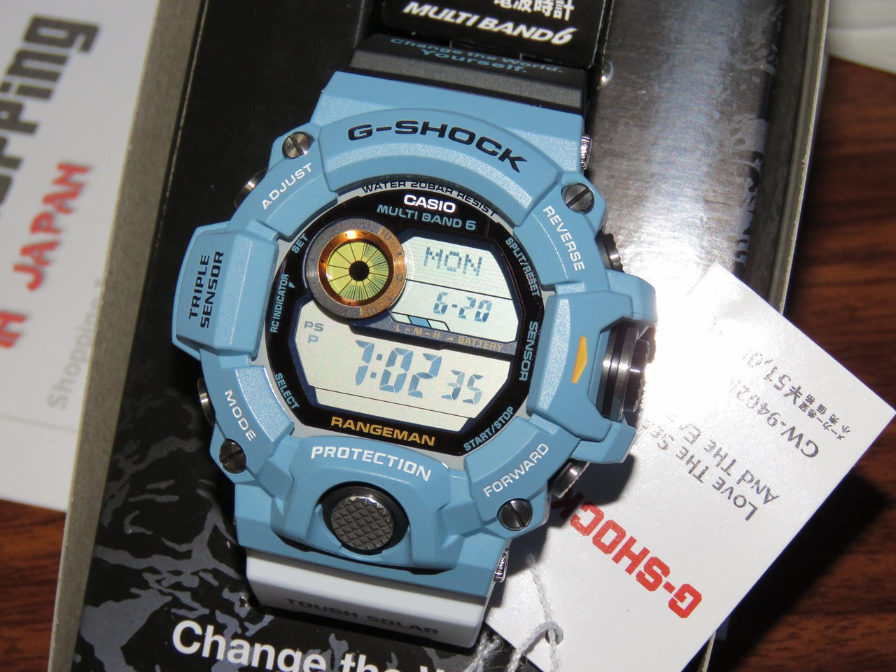 G-SHOCK GW-9402KJ-2JR 水色×白-