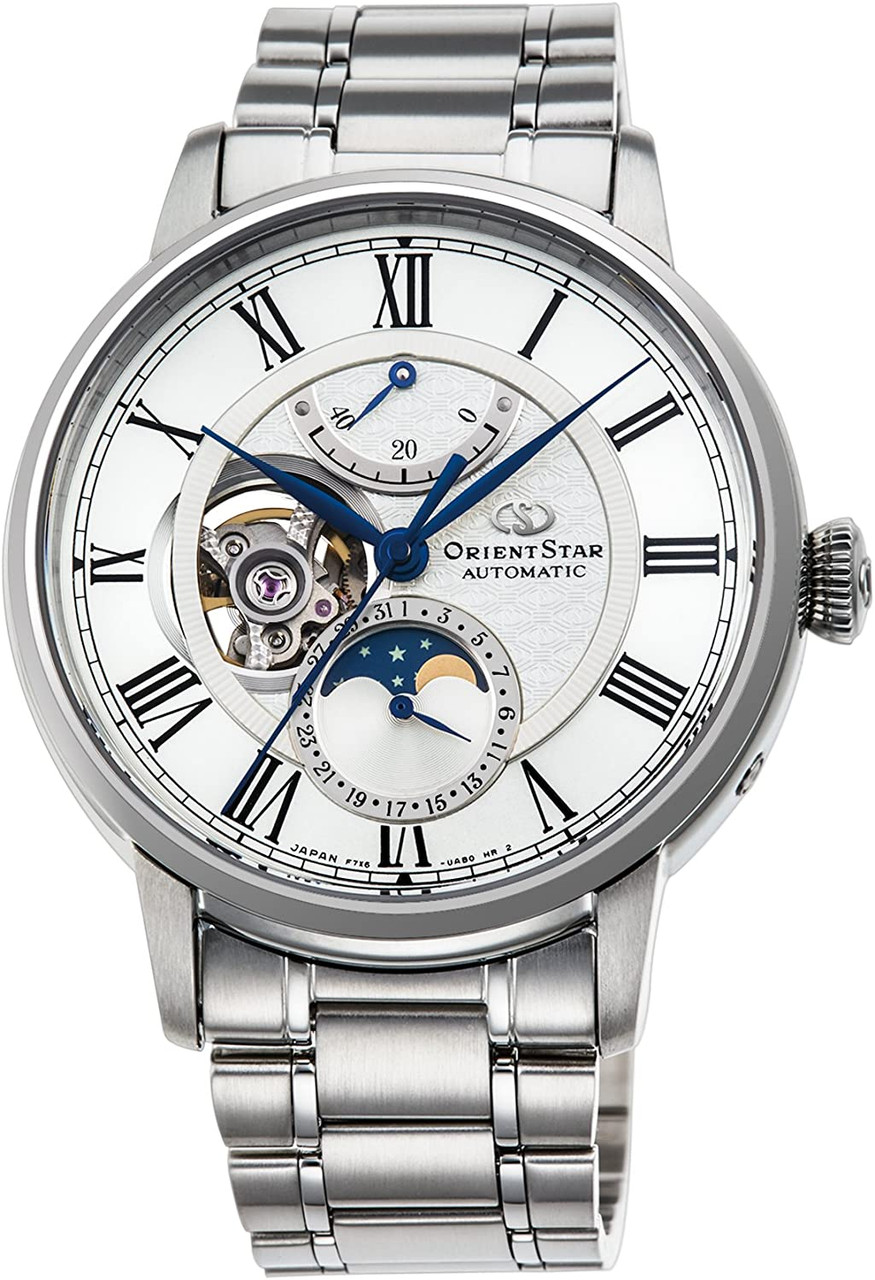 Orient Star RK-AM0005S Moon Phase Semi Skeleton Dial Orient Star RK-AM0005S Moon Phase Semi Skeleton Dial