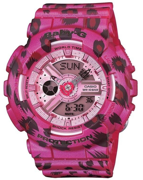 Baby-G Analog-Digital BA-110LP-4AJF Leopard Pattern Pink
