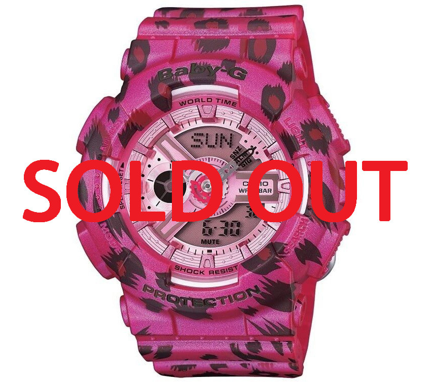 Baby-G Analog-Digital BA-110LP-4AJF Pink Leopard
