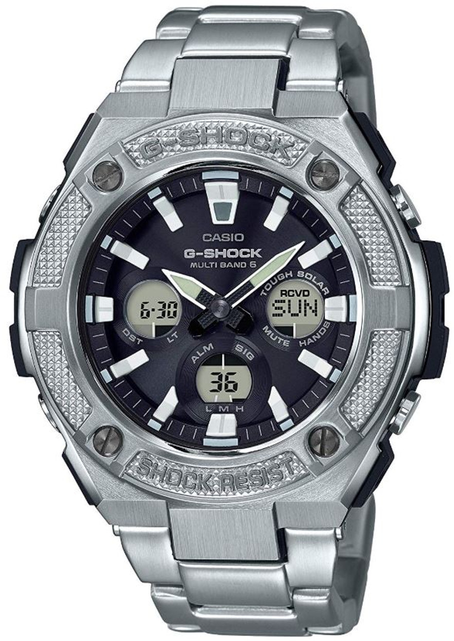 低価セールG-SHOCK GST-W330D-1AJF 電波ソーラー メタルバンド 時計