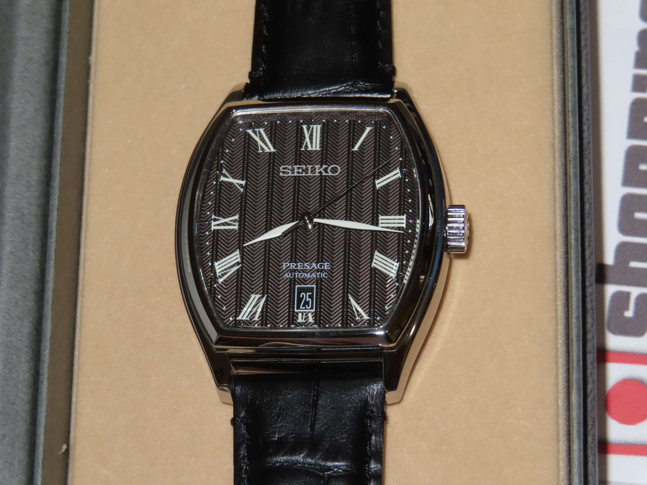 Seiko SRPD07 / SRPD07J / SRPD07J1 Presage Tonneau Black SARY113