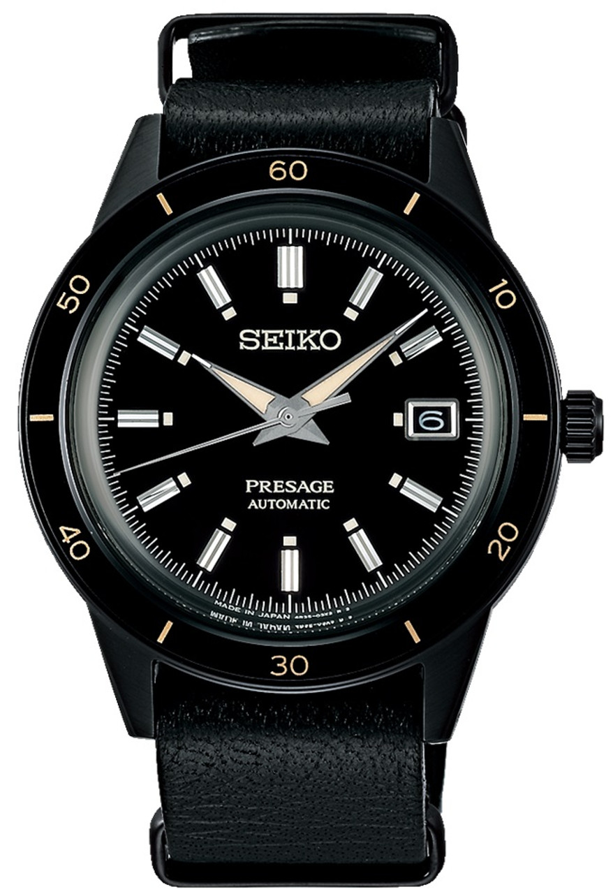 Seiko Presage Style 60s Stealth Black Leather SARY215
