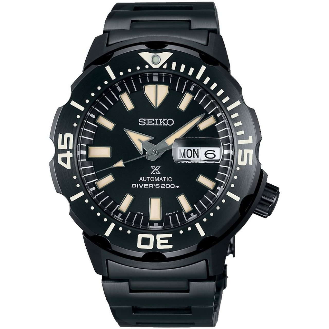 Seiko Monster Black Japan Limited Kanji SBDY037 - Shopping In