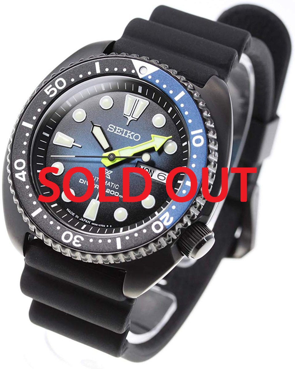 Seiko Darth Turtle SBDY041 Fume Blue Dial Blackout