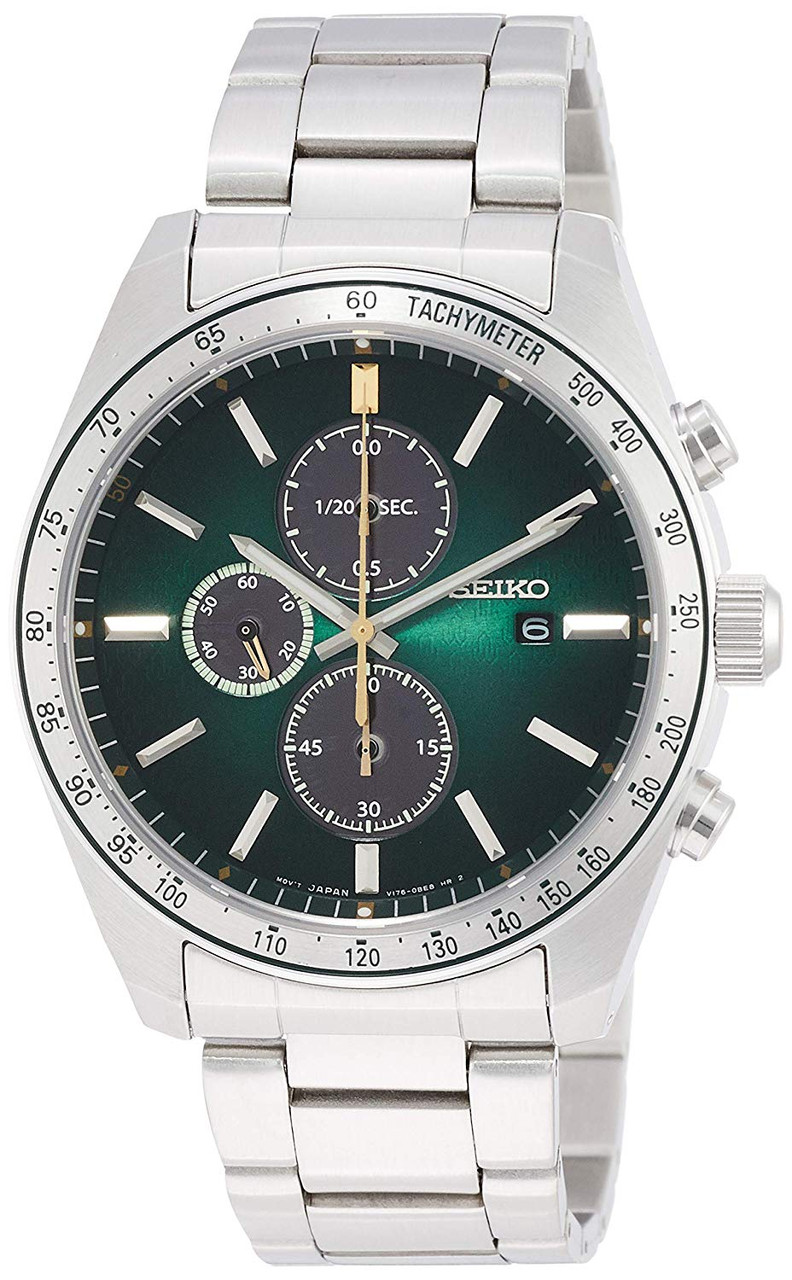 seiko green chronograph