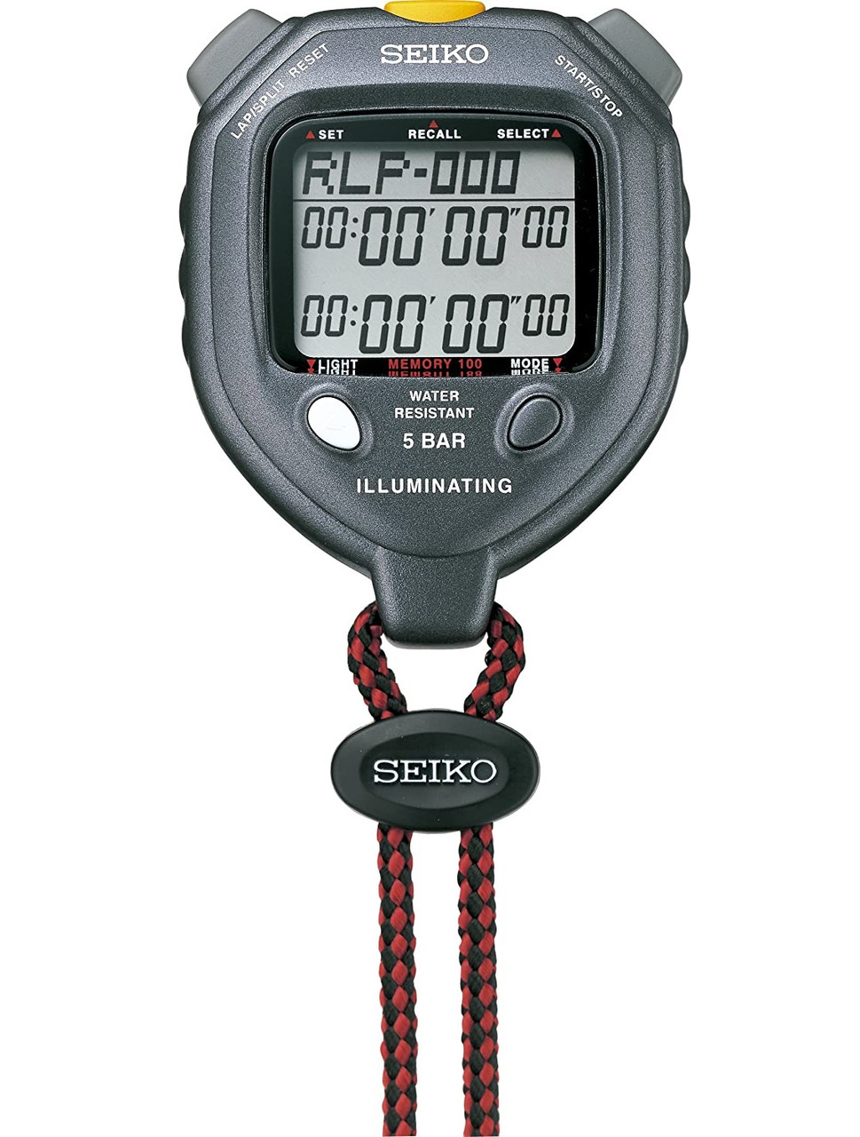 Seiko S058 Backlight LED Stopwatch 100 Memory