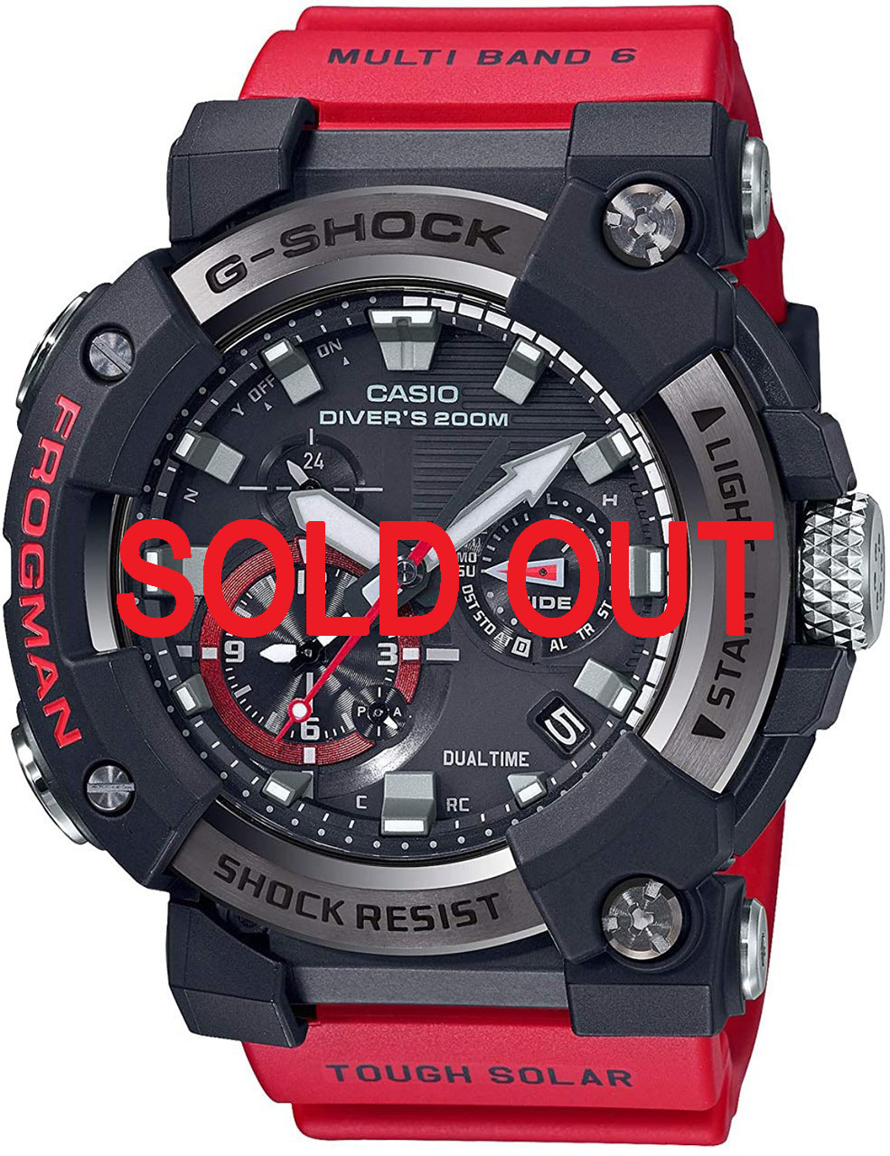 Casio Frogman Analogue GWF-A1000-1A4JF Watch | Bluetooth Red