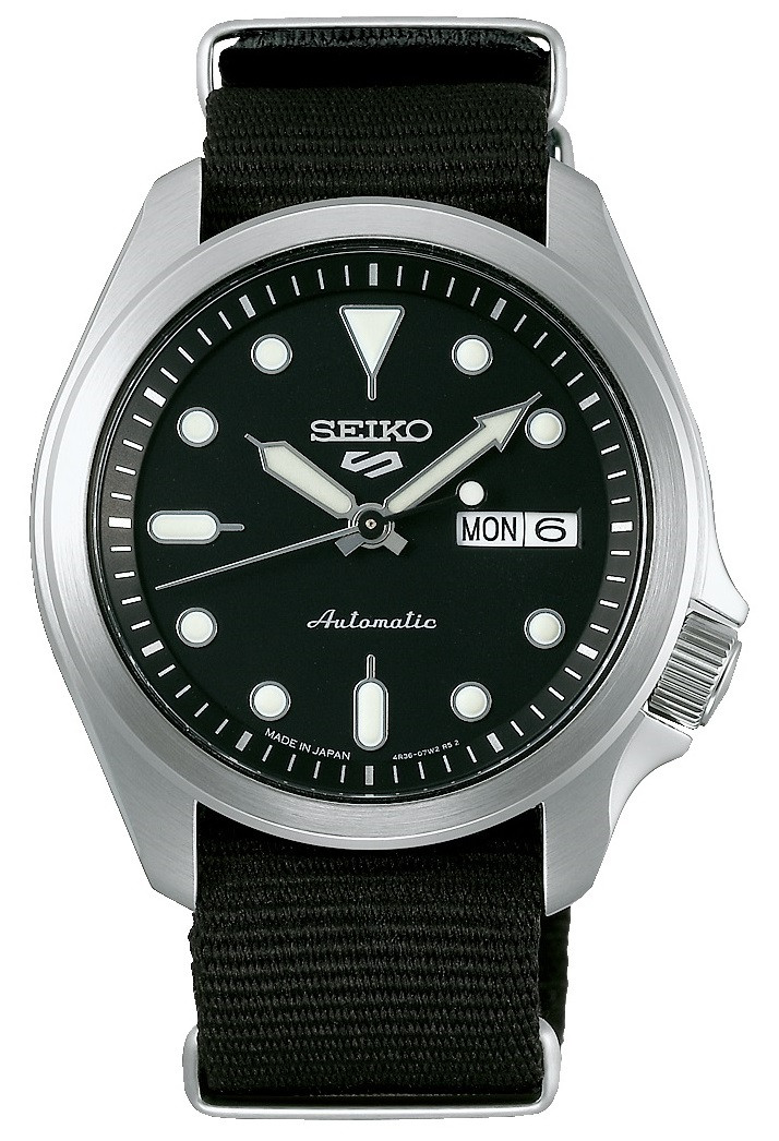 Seiko 5 Black Dial Nato Band SRPE67 | SBSA057 (JDM with Kanji)