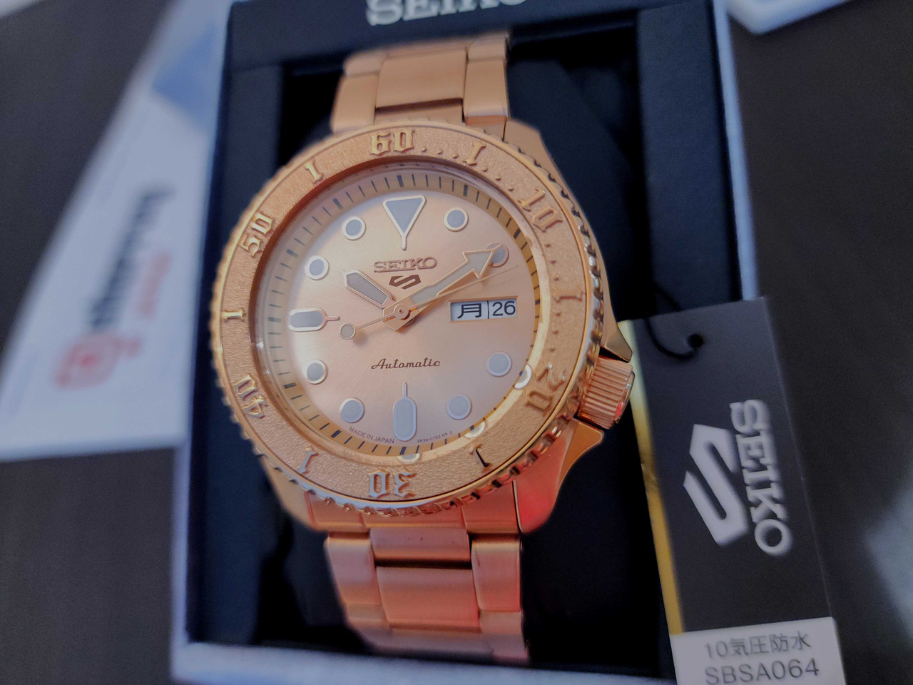 SRPE72 / SRPE72K1 / SRPE72K Rose Gold 5 Sports Seiko