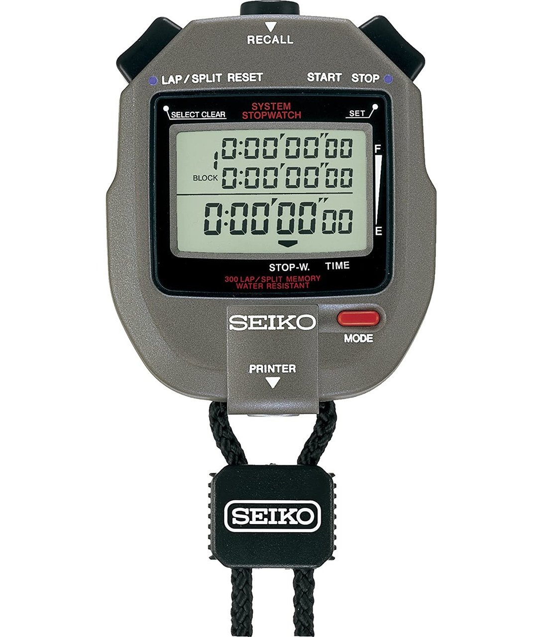 Seiko S143 300 Lap Stopwatch S23569J with Printer Port
