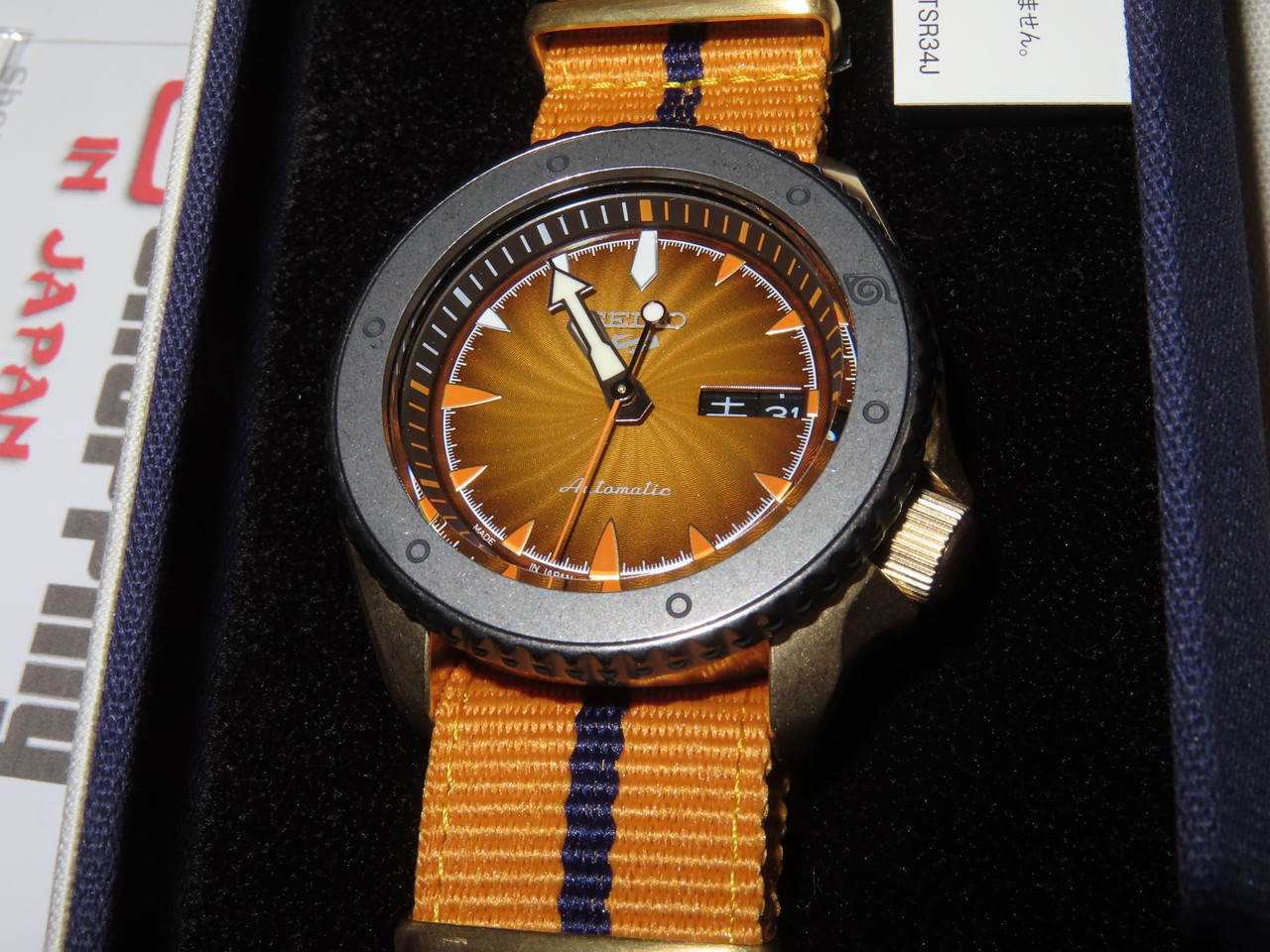 Seiko 5 Naruto Japan Made ver. with Kanji Day SBSA092 / SRPF70
