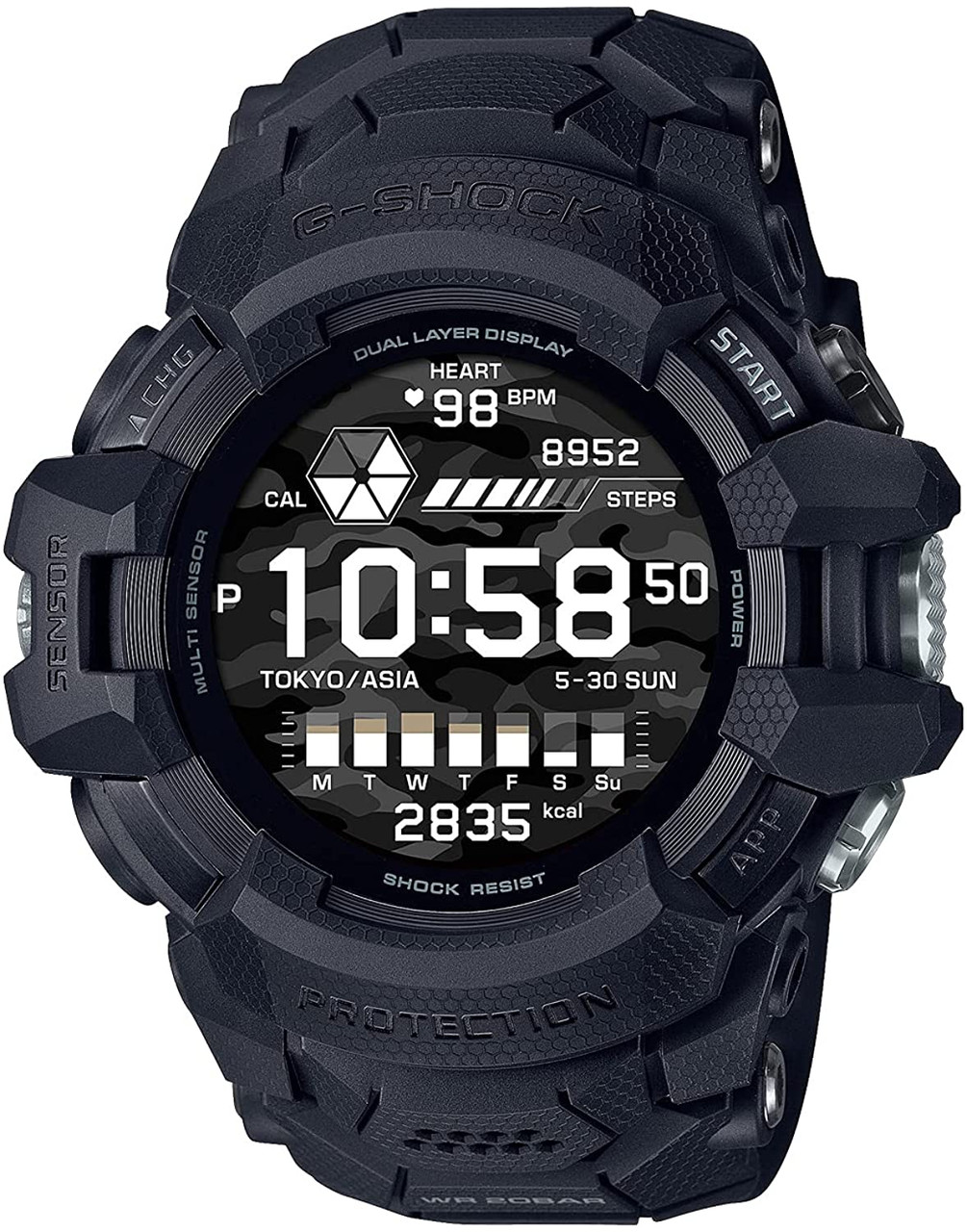 Casio G-SQUAD Pro GSW-H1000-1AJR Google Wear OS - Shopping In