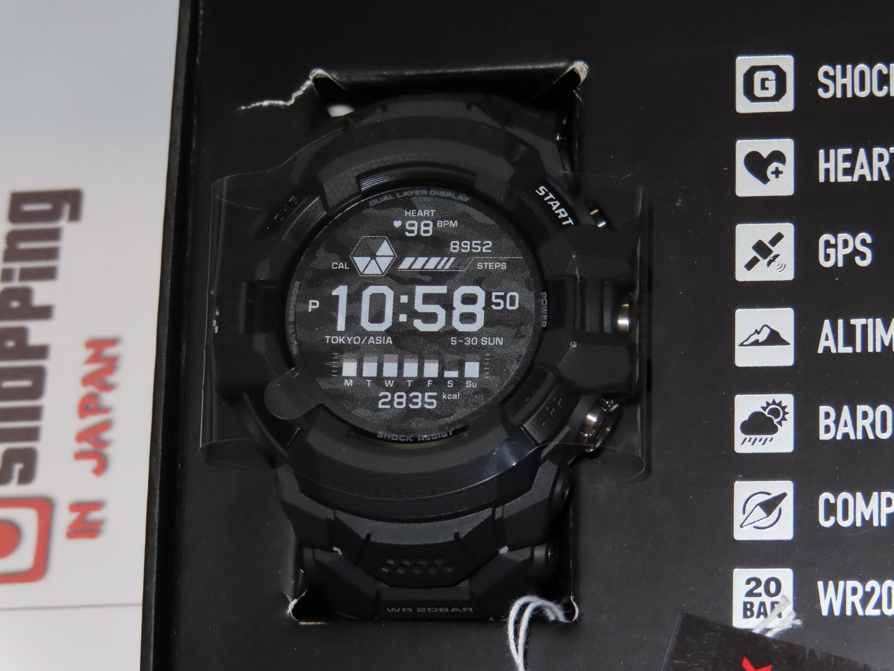 Casio G-SQUAD Pro GSW-H1000-1AJR Google Wear OS