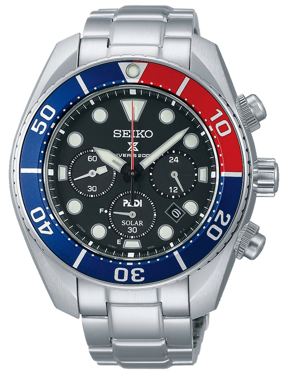 Seiko solar chronograph on sale pepsi