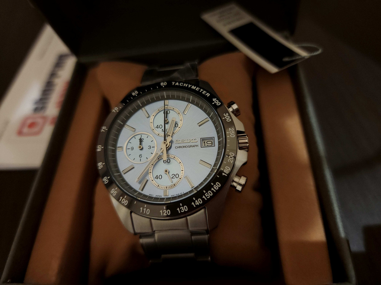 Seiko Spirit Ice Blue Tiffany Chronograph SBTR029