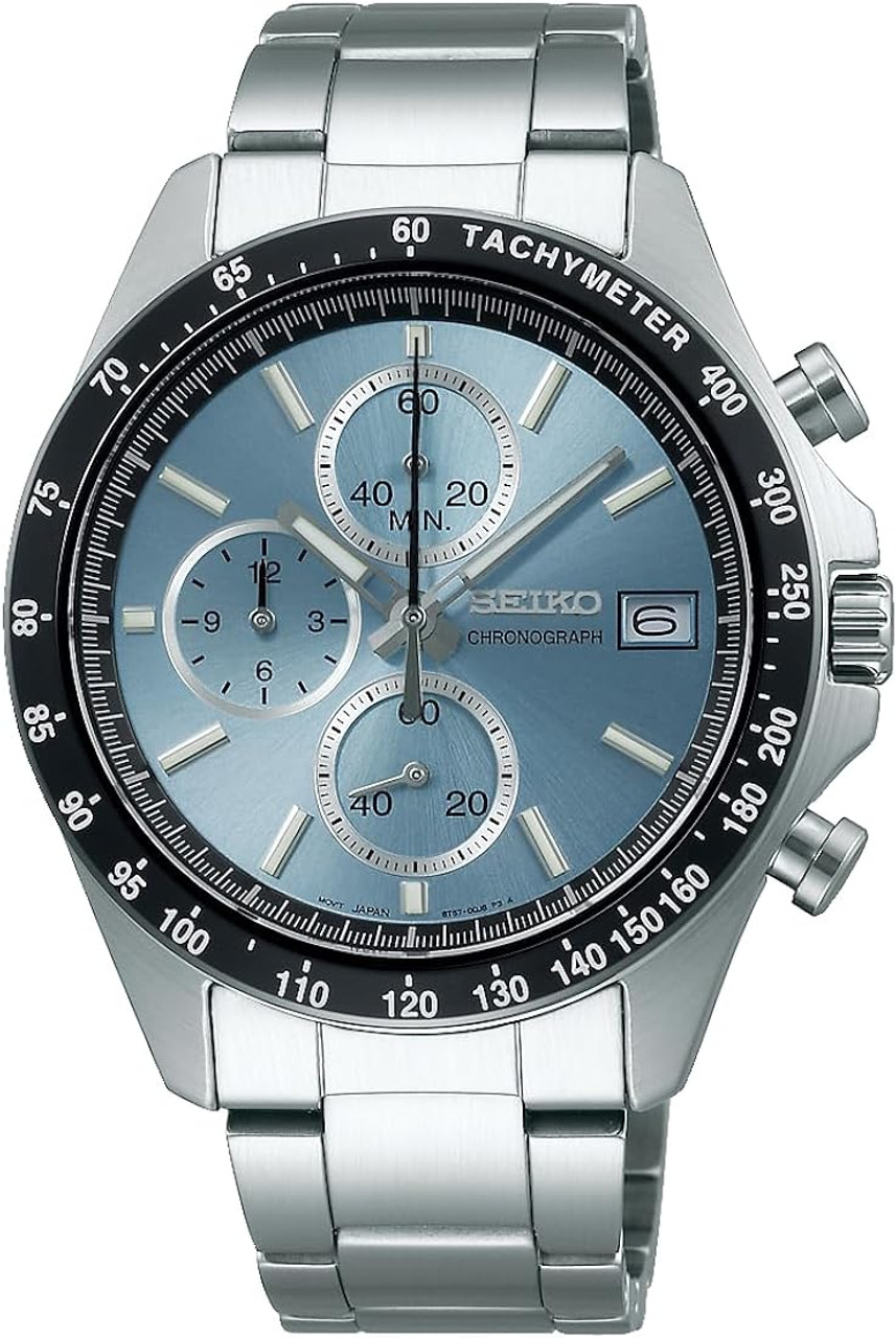 Seiko Spirit Ice Blue Tiffany Chronograph SBTR029 - Shopping In