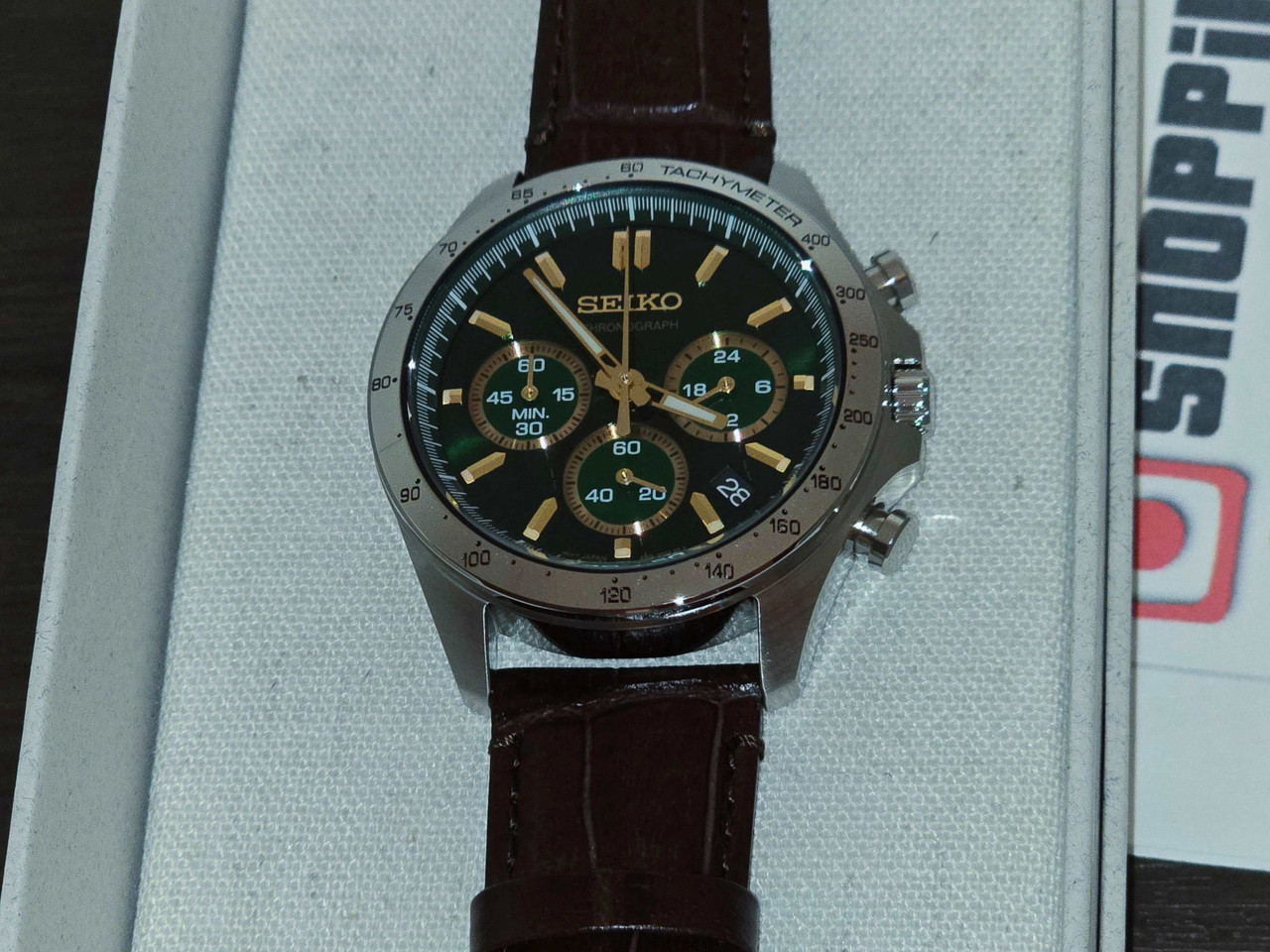 Seiko Selection 8T Spirit Chronograph with Green Alpinist SBTR017