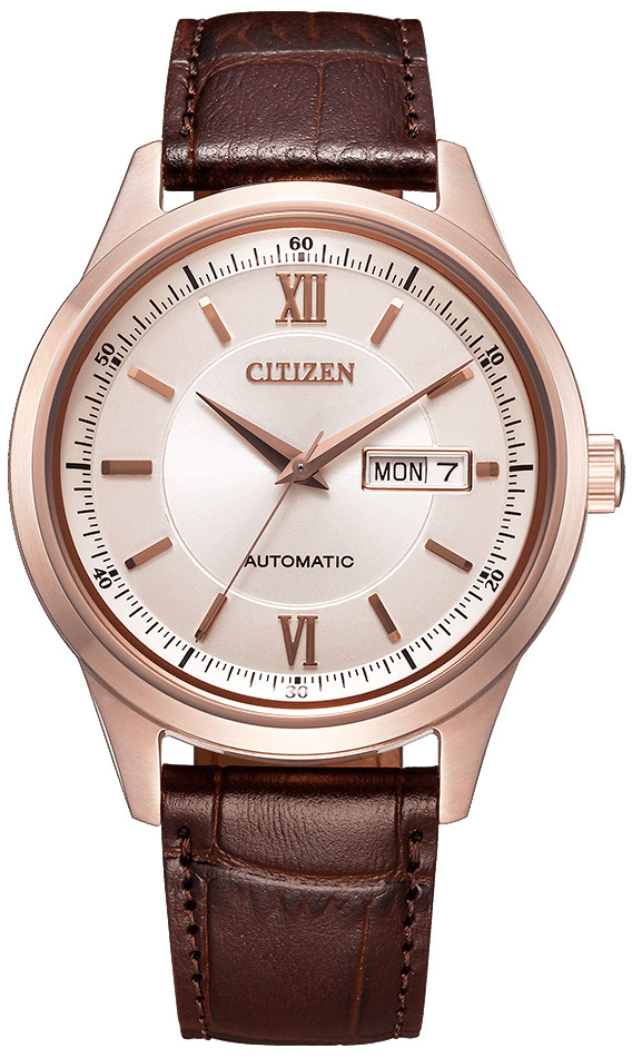Citizen JDM Mechanical Collection Pink Gold with Kanji Day NY4052-16A
