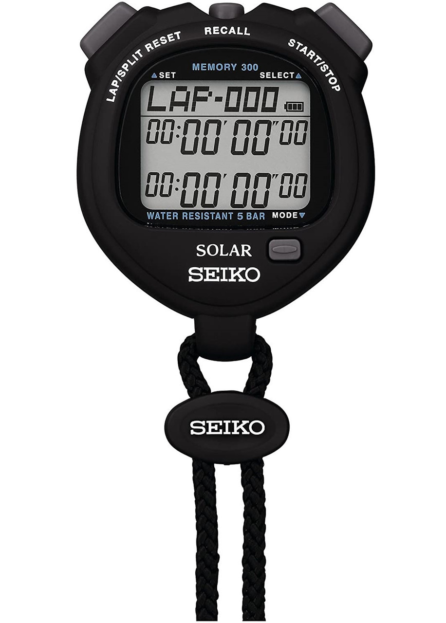 Seiko S061 Solar Powered Stopwatch (Black)