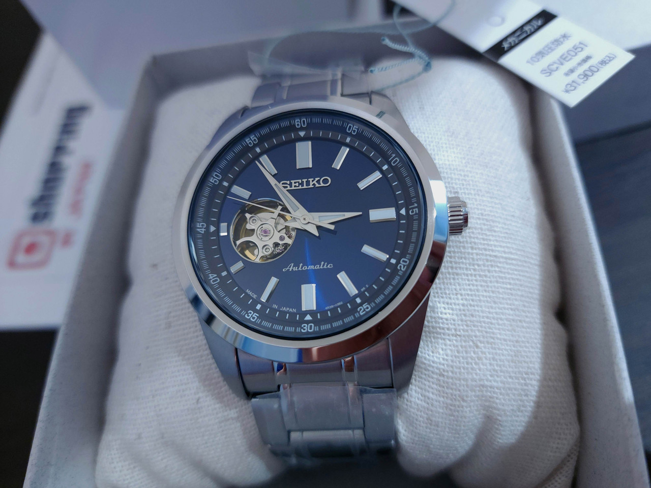 Seiko Mechanical Selection Open Heart Blue Dial SCVE051 (JDM