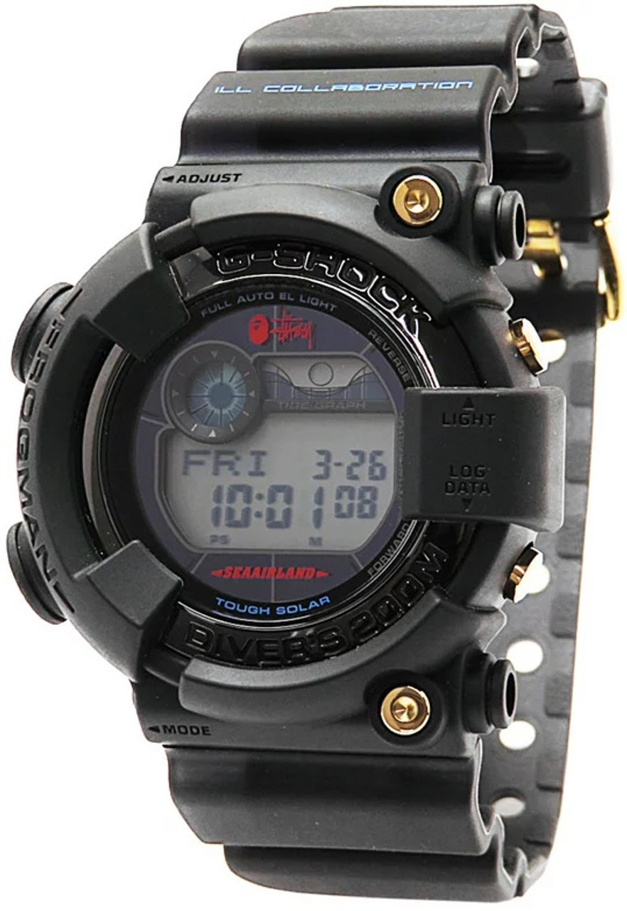 高い品質 STUSSY Limited x Watch × BAPE G-Shock GF-8250BS-1JR FROGMAN メンズ