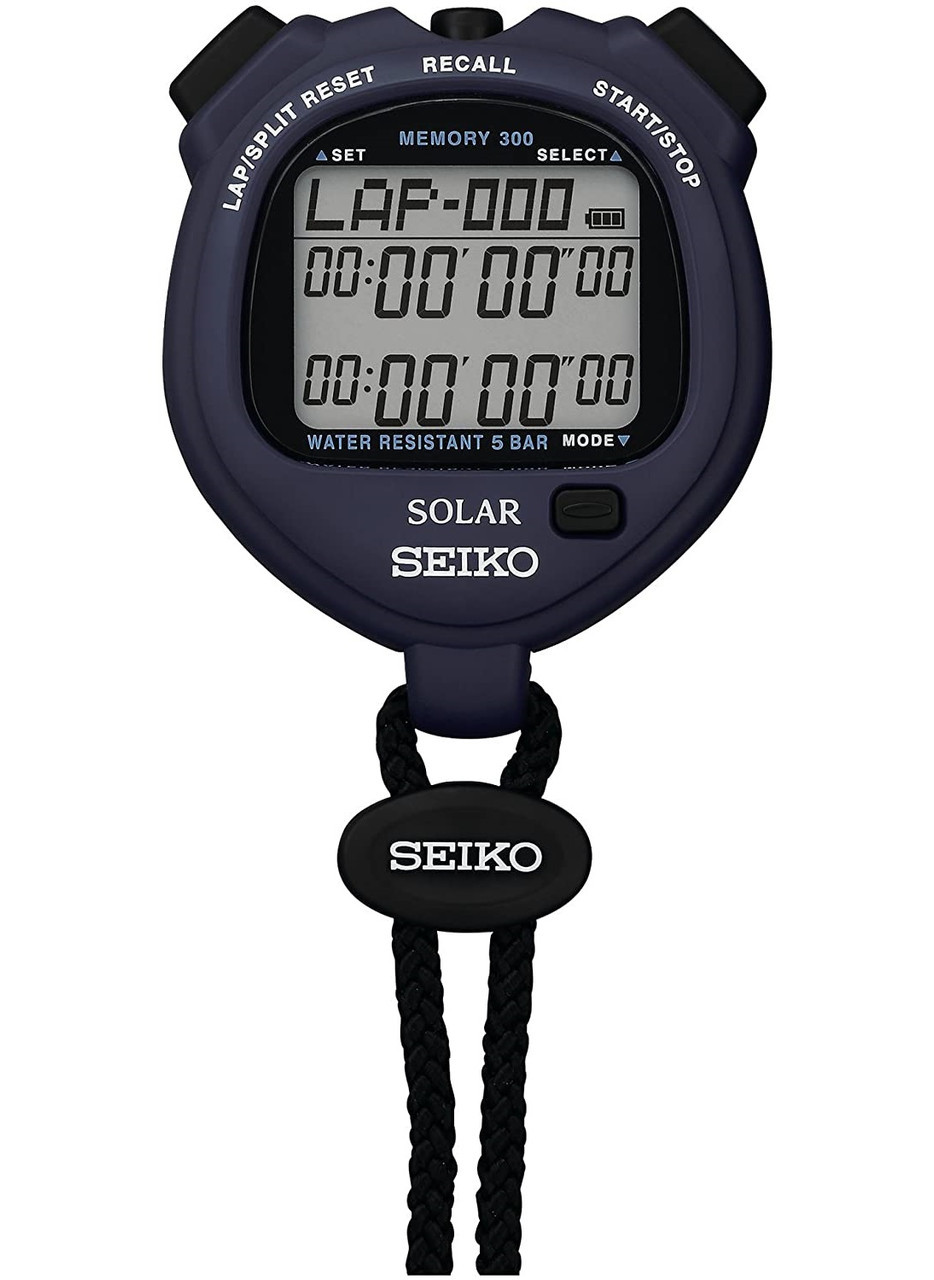 Seiko S061 Solar Powered Stopwatch (Blue)