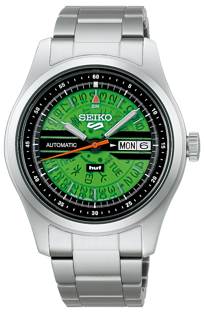 SEIKOxHUFコラボレーション限定モデル SBSA323 SRPM09K1 | SBSA323 | Seiko 5 Sports Vivid Green HUF Limited Edition